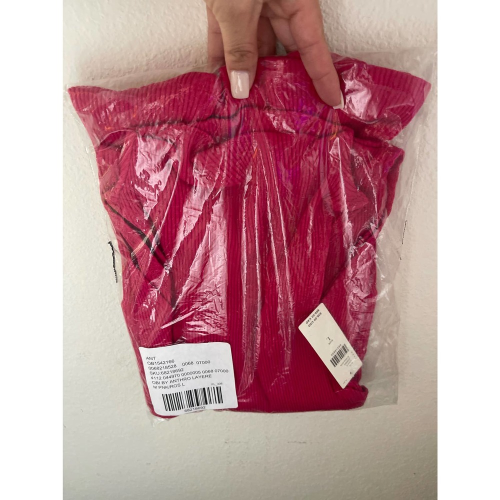 Anthropologie Layered Cutout Tank in Pink Size Large NWT - Picture 5 of 7